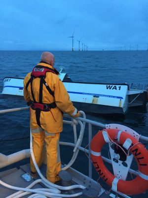 Catamaran sinks after hitting turbine