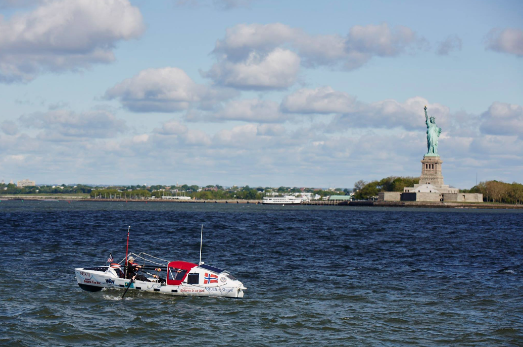 Stein Hoff begins his journey from New Yorkm to England