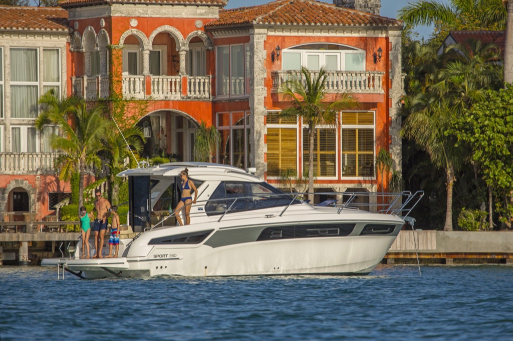 The Bavaria Sport 360 in Miami FL. Northern Boat Show