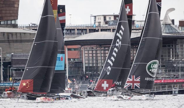 The new GC32 catamarans Extreme Sailing Series Cardiff 2016