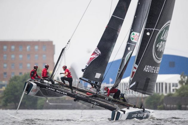 Land Rover BAR on the water Extreme Sailing Series Cardiff 2016