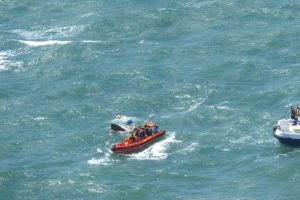 Alchemist sinks during the J P Morgan Asset Management Round The Island Yacht race