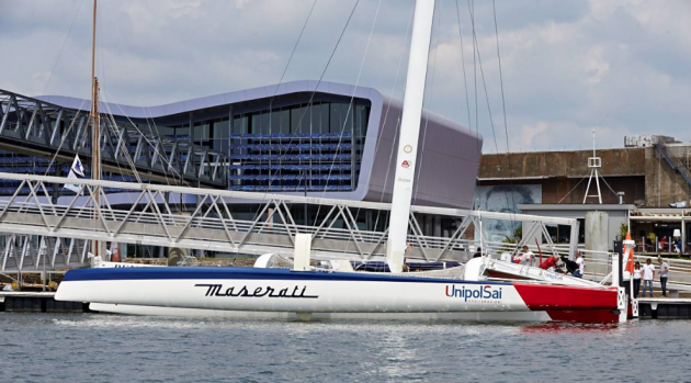 The newly refitted Maserati Multi70