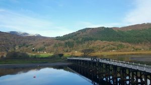 the toll bridge at Penmaenpool, where 15 people died when a pleasure boat hit it on 22 July 1966