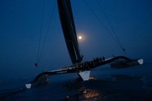 Spindrift 2 arrives in St Malo, setting a new record in the Transat Quebec-St Malo