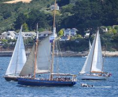 Veterans from Turn to Starboard return to Falmouth on the Spirit of Falmouth