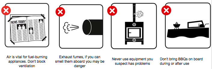 Warning about carbon monoxide from the Boat Safety Scheme