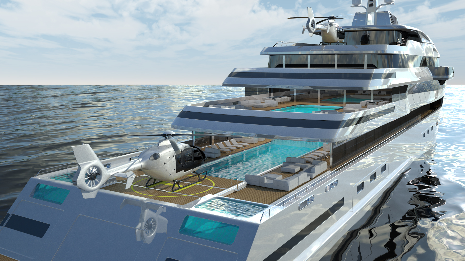 The 110m HALYCON super yacht by GILL SCHMID DESIGN