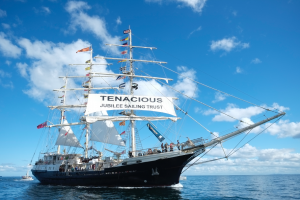 Tenacious, Jubilee Sailing Trust tall ship, arrives in Australia