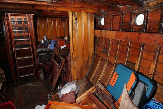 Señora which is being refurbished by apprentices in Sunderland