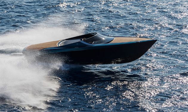 Aston Martin AM37 in the water