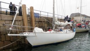 Windrose - the yacht belonging to suspected cocaine smuggling sailor Christiaan Woestenburg. He leapt to his death from the mast