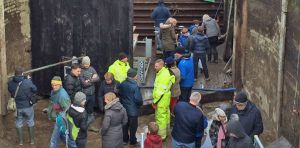 Inside a lock - part of the open days on waterways organised by the Canal and River Trust