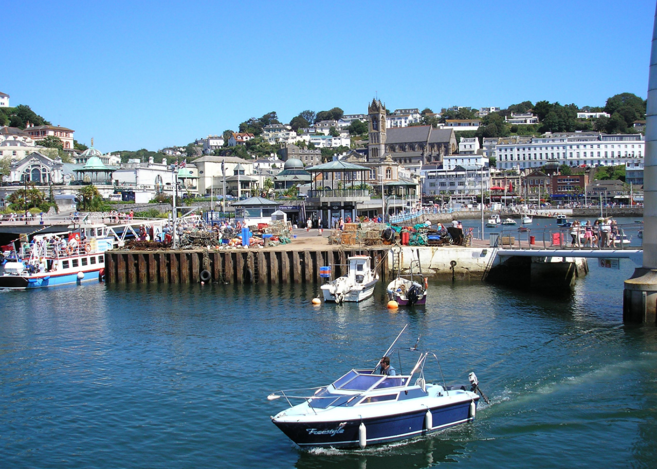 The rubbish was dumped in the bay close to Torquay (pictured). Credit: Barry Lewis