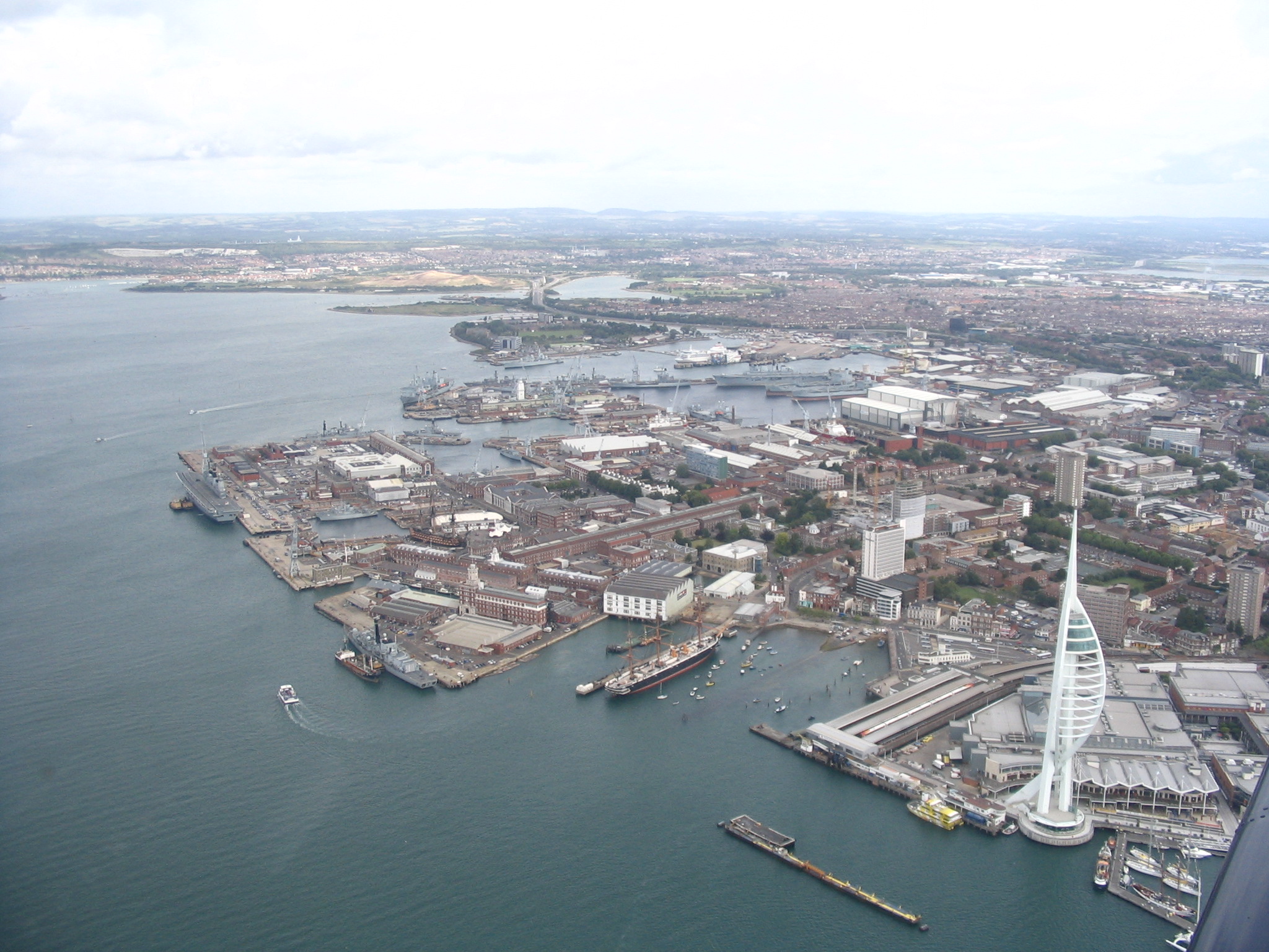 Portsmouth Harbour, where a second WW2 bomb has been found