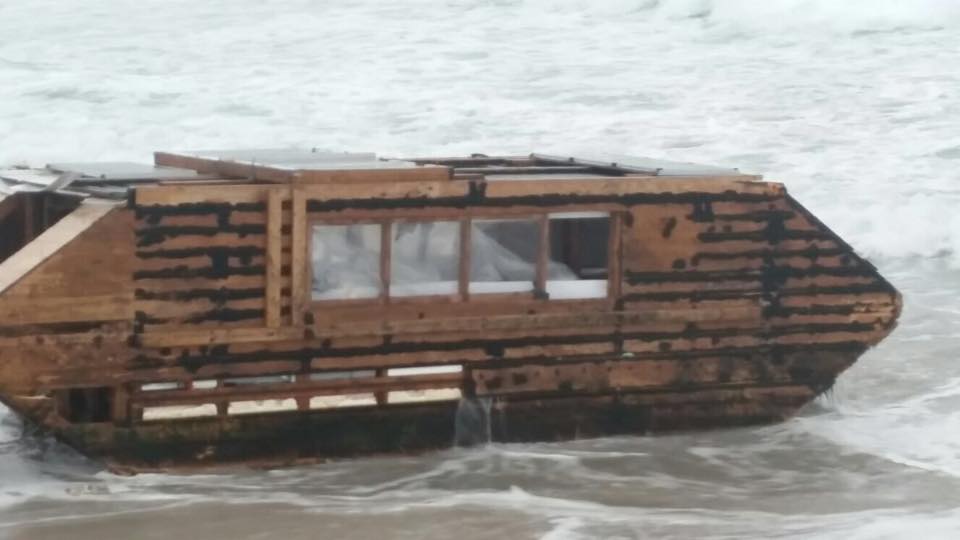 Ghost ship from Newfoundland washed up on the shore on Ireland