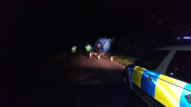 yacht abandoned in middle of road