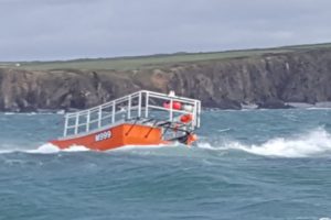 Harvester which sunk off Wales