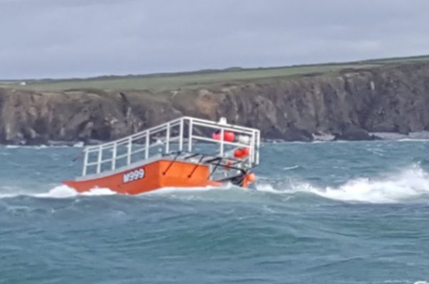 Harvester which sunk off Wales