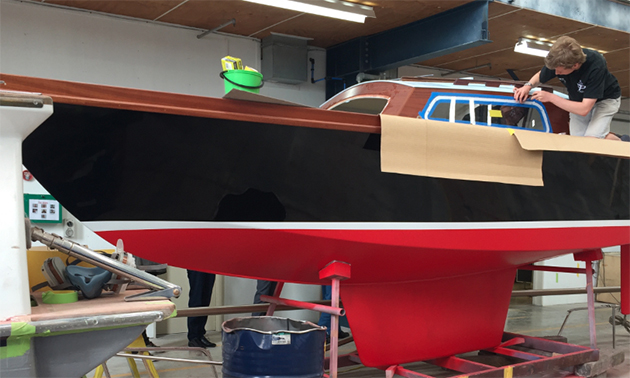 yacht being restored