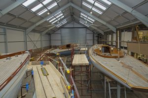 Boat building yard