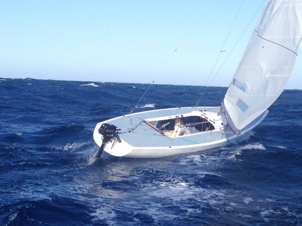 Abandoned yacht off Barrenjoey Headland