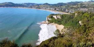 A beach in New Zealand