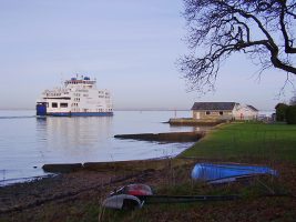 The Wightlink Ferry leaves Fishguard