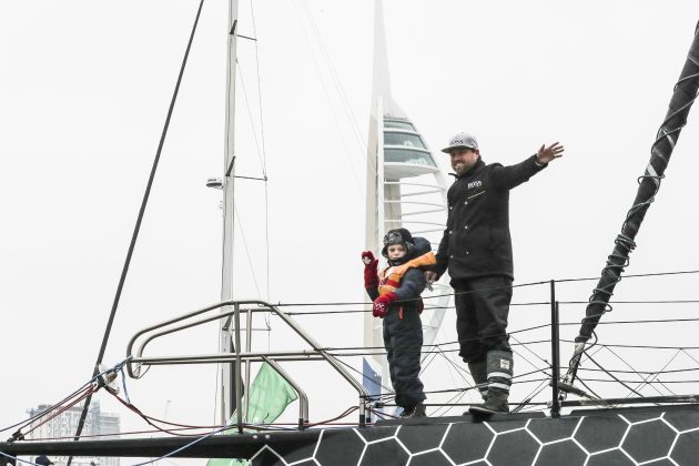 Alex Thomson on board Hugo Boss