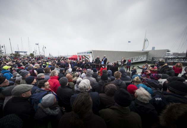Crowds at the Alex Thomson Parade of Sail