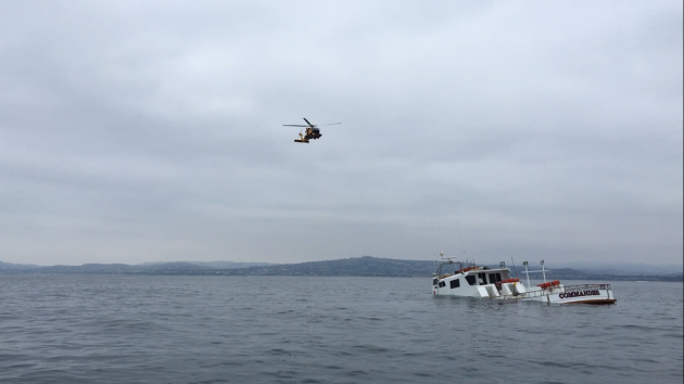 A fishing boat, deliberately sunk to collect insurance