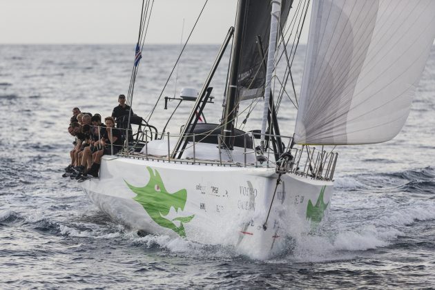 A racing yacht in the Carribbean