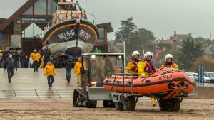 The inshore lifeboat George Bearman II located at Exmouth RNLI