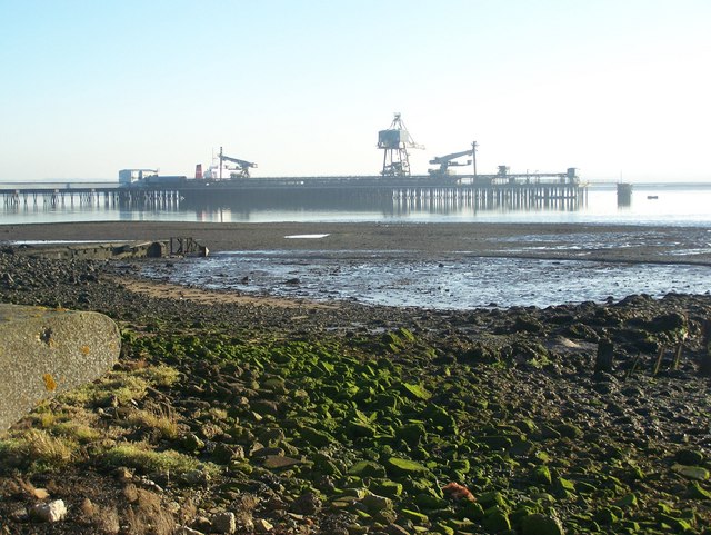 Kingsnorth Power Station Jetty on the Medway Estuary, Kent