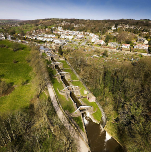 Locks at Bingley Five Rise, Leeds and Liverpool Canal