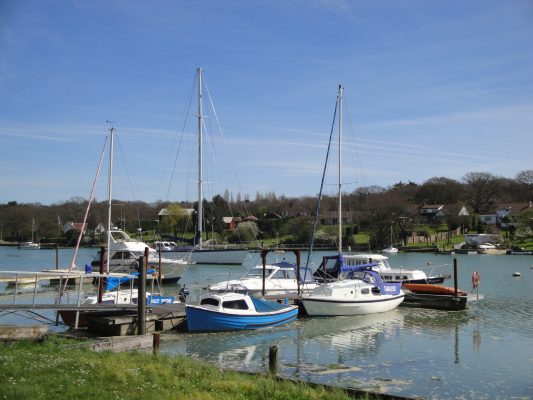 Wootton Creek on the Isle of Wight where a speedboat fouled its propeller on a live electric cable