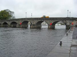 A stone bridge crossing the river Shannon in Ireland