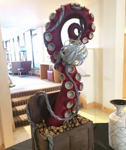 12/04/17: The Kraken Easter Sculpture at The Club Hotel & Spa, Jersey