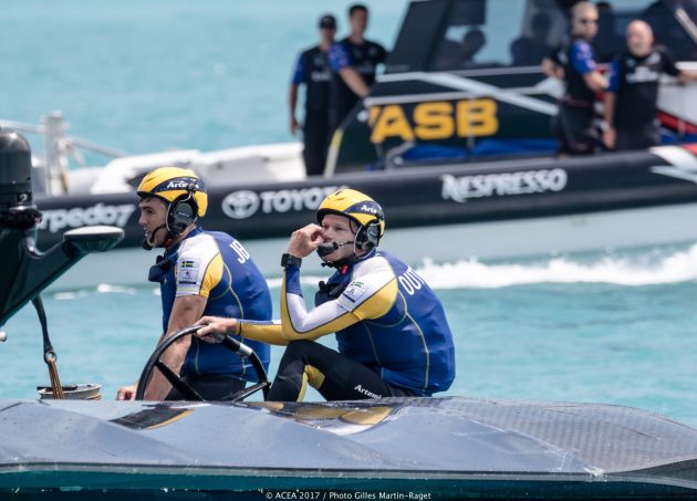 America's Cup team Artemis Racing during qualifying racing for the America's Cup