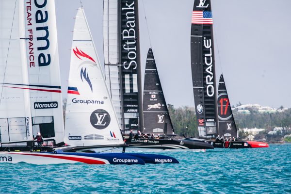 America's Cup boats practicing in Bermuda