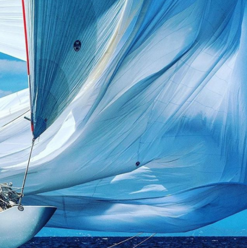Sails are unfurled on a J class yacht