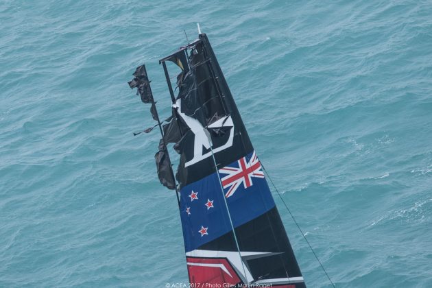 Damage to the Emirates Team New Zealand boat