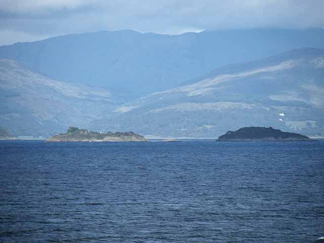 Two islands off Oban in Scotland