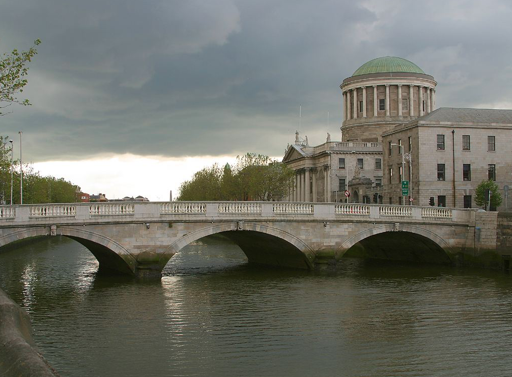 Part of the river Liffey in Dublin, Ireland