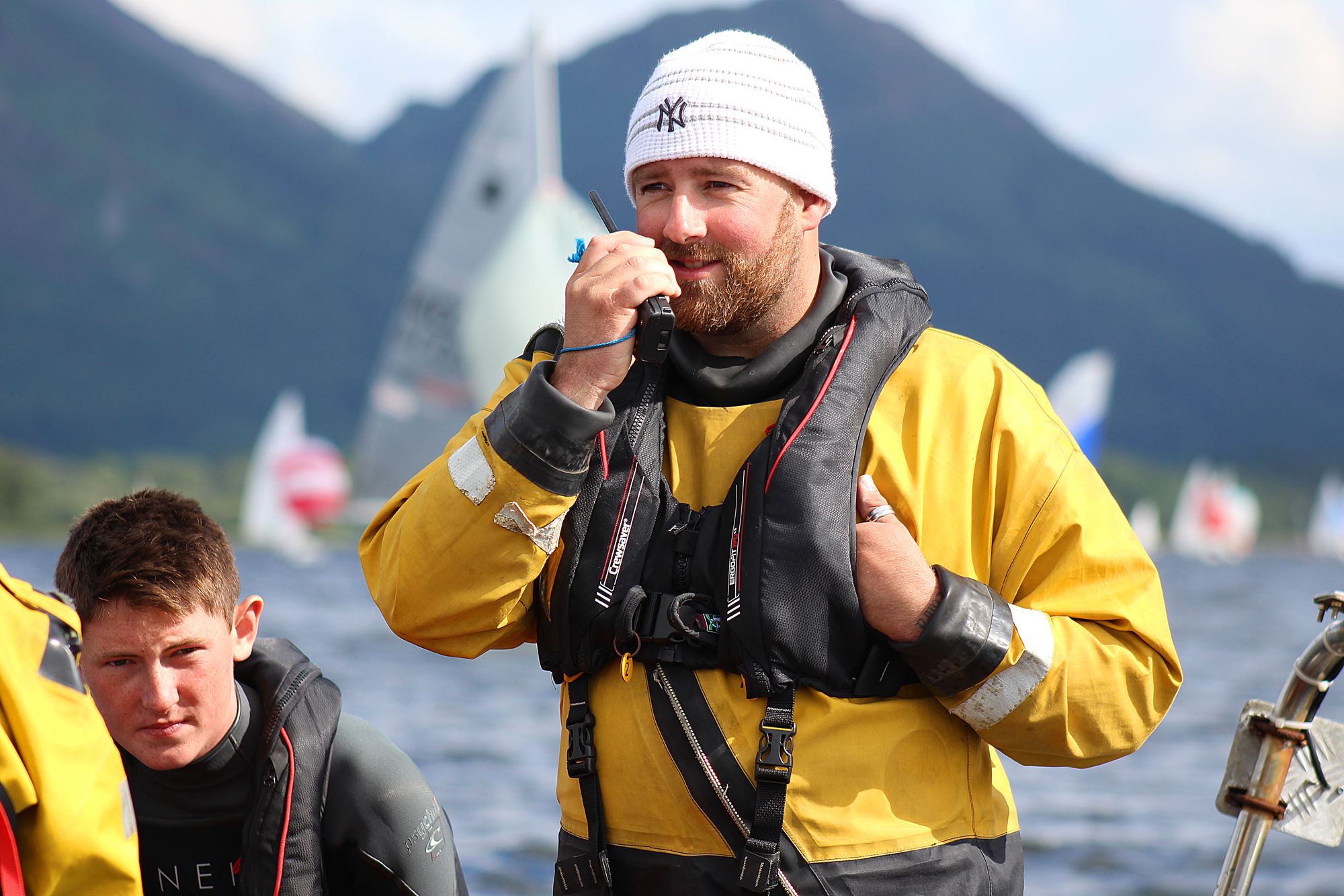 Man on VHF radio