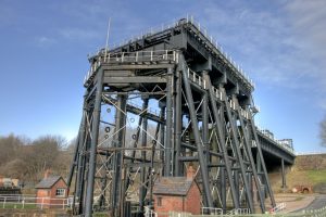 All in black, the Anderson Boat Lift in Cheshire