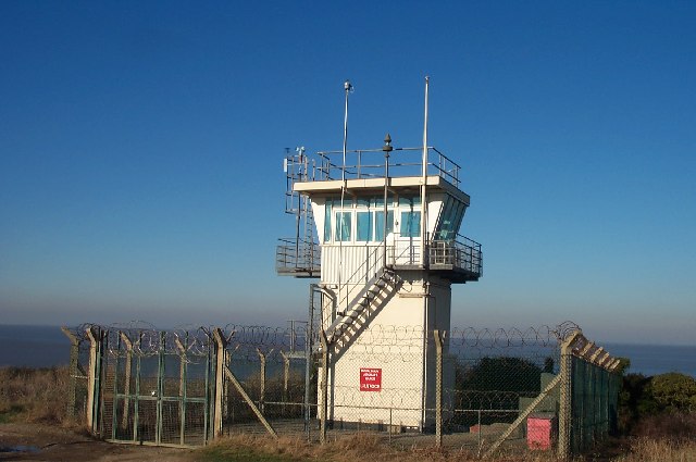 An old military hut on the Bristol Channel