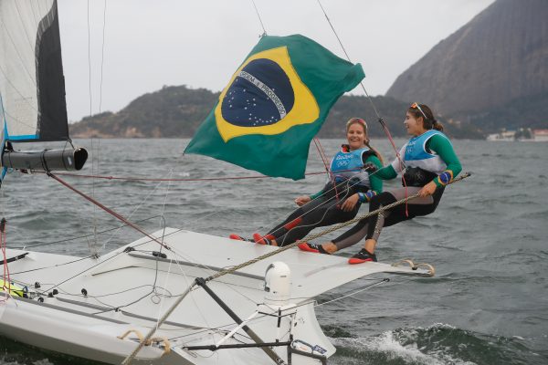Two sailors on a boat