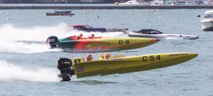 A powerboat race off Cowes