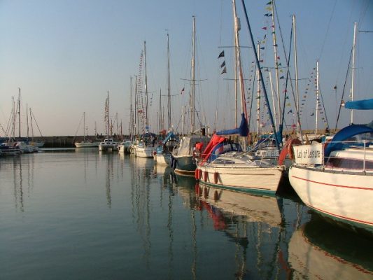 Yachts moored at the picturesque Ryde Harbour